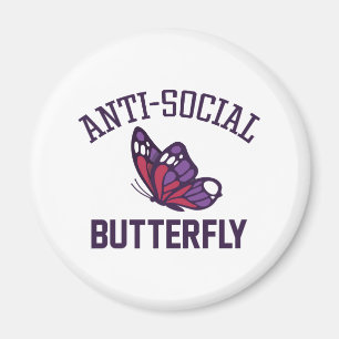 anti-social butterfly magnet