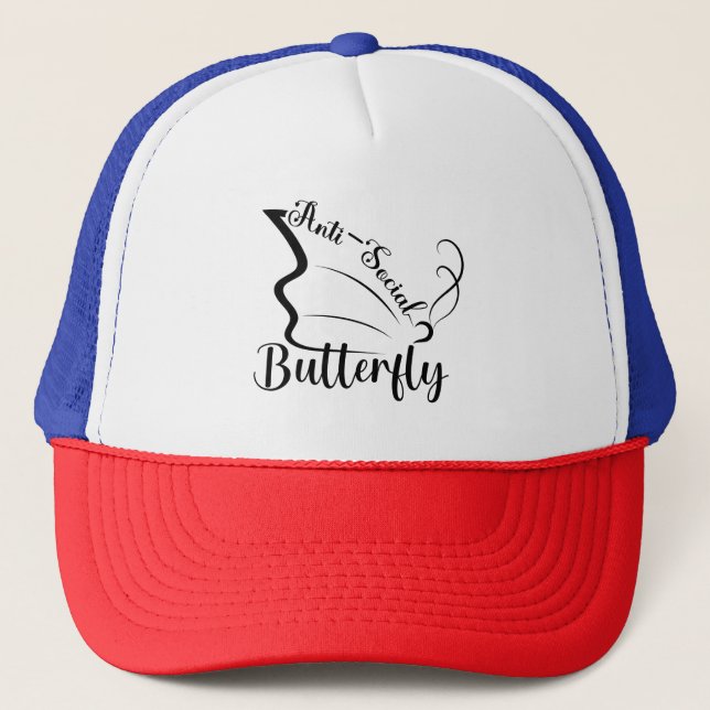 Anti-Social Butterfly Trucker Hat (Front)