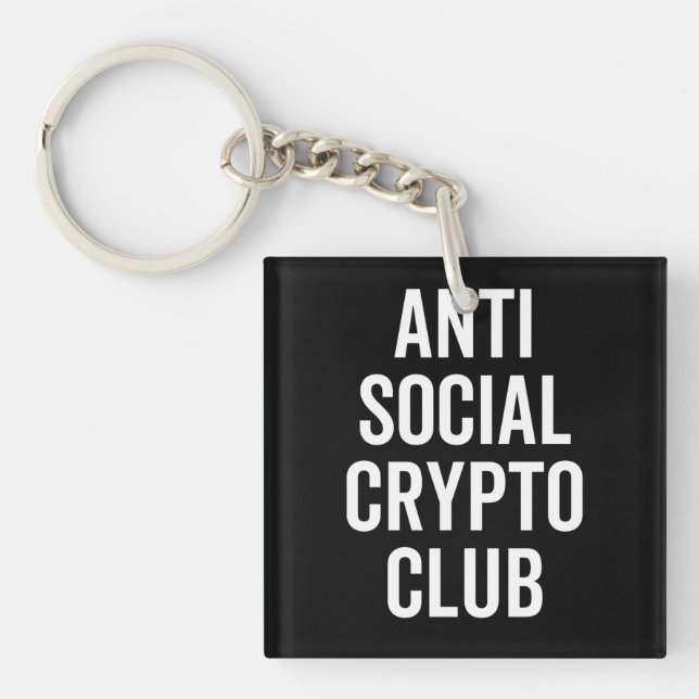 Anti Social Crypto Club Key Ring (Front)
