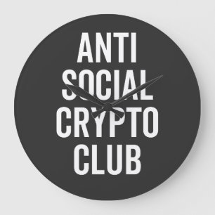 Anti Social Crypto Club Large Clock