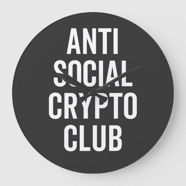 Anti Social Crypto Club Large Clock (Front)