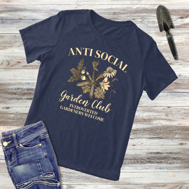 Anti Social Garden Club Botanical Illustration Tri-Blend Shirt (Creator Uploaded)