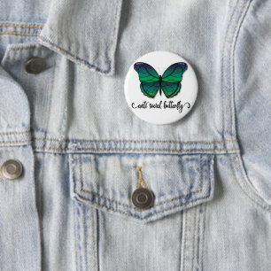 Anti Social Green Butterfly 6 Cm Round Badge