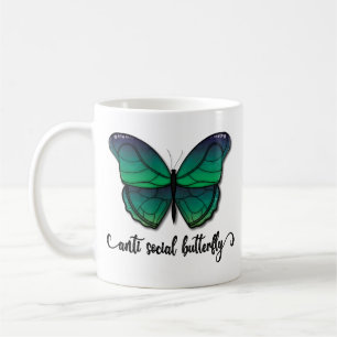 Anti Social Green Butterfly Coffee Mug