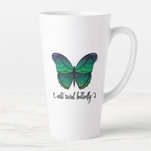 Anti Social Green Butterfly Latte Mug