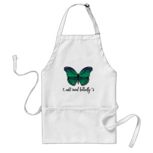Anti Social Green Butterfly Standard Apron
