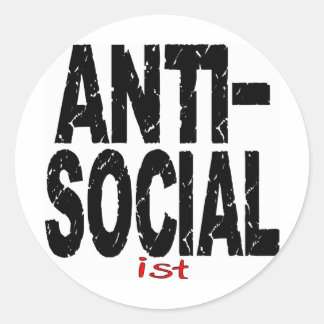 Anti-Social Ist (Anti-Socialist) Classic Round Sticker
