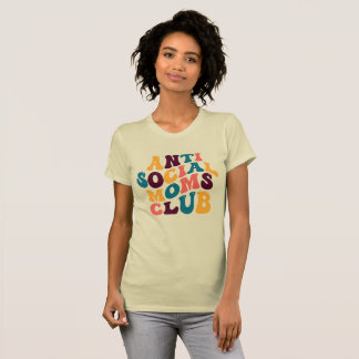 Anti Social Moms Club Groovy Retro Summer Vibes T-Shirt