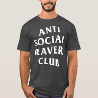 Anti Social Raver Club White Logo (Front + Back Pr