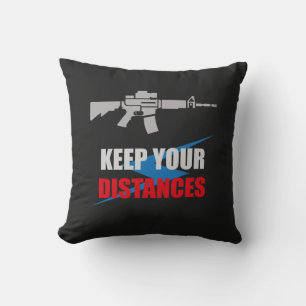 Anti Social Rifle Humor Cushion