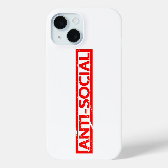 Anti-social Stamp Case-Mate iPhone Case (Back)