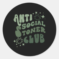 Anti-Social Stoner Club Weed Quote Smoking