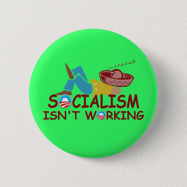 Anti socialism 6 cm round badge (Front)