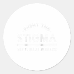 Anti - Stigma Mental Health Awareness Raglan Baseb Classic Round Sticker