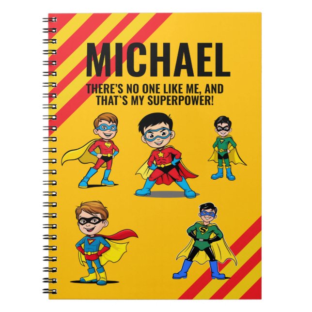 ANTI-STRESS KIDS HERO SUPERHERO POWER NOTEBOOK (Front)