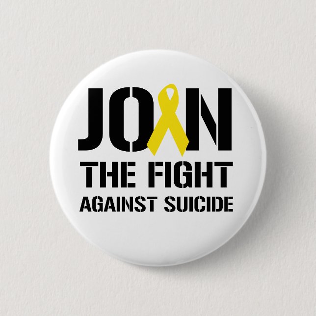 Anti-Suicide 6 Cm Round Badge (Front)