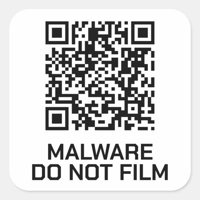 Anti-Surveillance Armor - Malware Warning Square Sticker (Front)