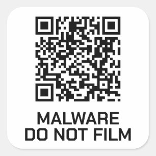 Anti-Surveillance Armor - Malware Warning Square Sticker