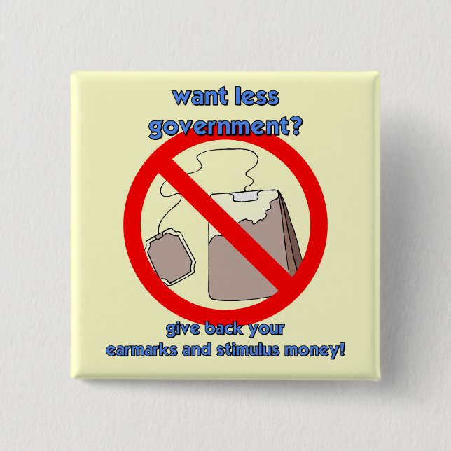 Anti tea party 15 cm square badge (Front)