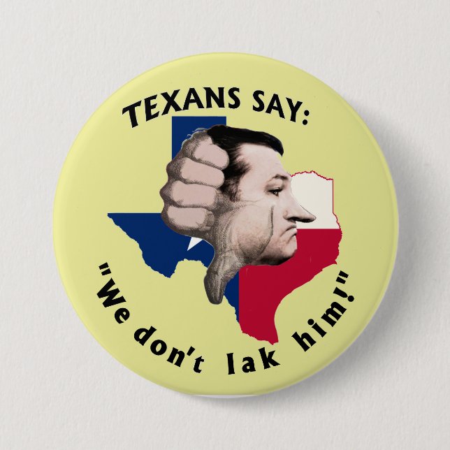 Anti-Ted Cruz for president 7.5 Cm Round Badge (Front)