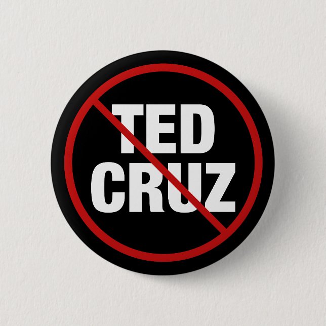 Anti Ted Cruz Texas Democrat 6 Cm Round Badge (Front)