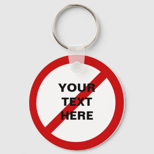 Anti- Template Circle with Slash Key Ring