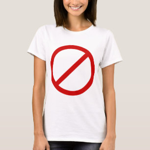 Anti- Template Circle with Slash Template T-Shirt