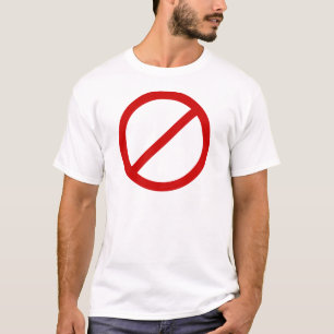 Anti- Template Circle with Slash Template T-Shirt