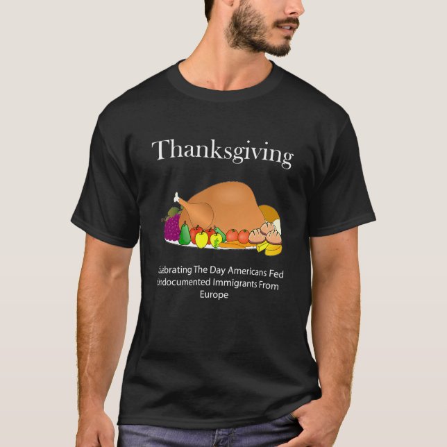 Anti Thanksgiving T Shirt For Native American Indi (Front)
