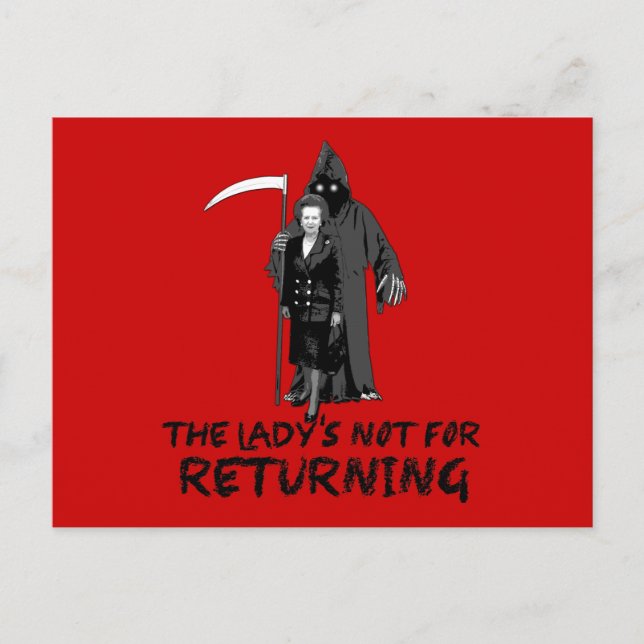 Anti Thatcher Postcard (Front)