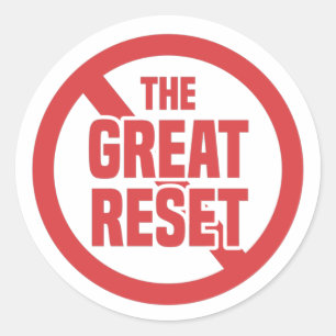 Anti The Great Reset Classic Round Sticker