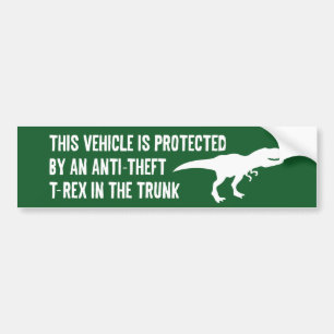 Anti-Theft T-Rex Bumper Sticker