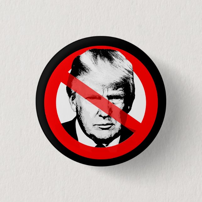 Anti Trump 3 Cm Round Badge (Front)