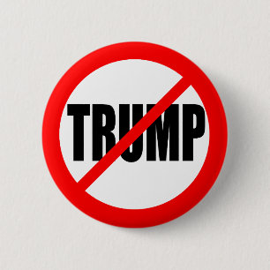 ANTI-TRUMP 6 CM ROUND BADGE
