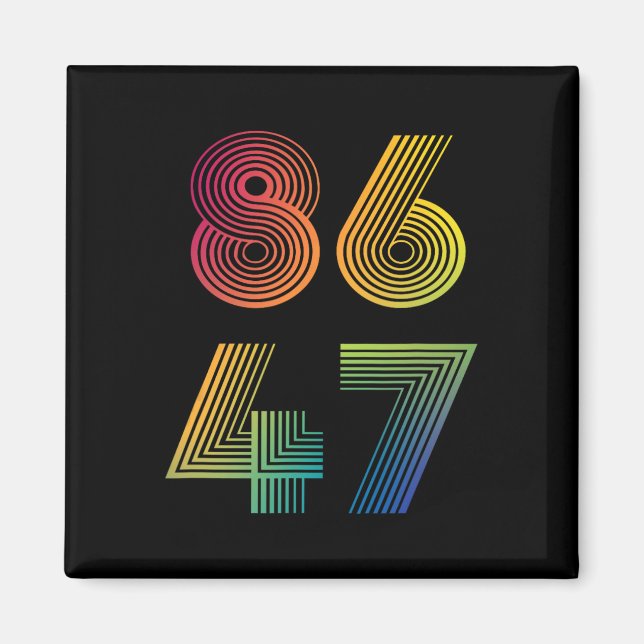 Anti Trump 8647 86 47 Impeach 47 Anti-trump Presid Magnet (Front)