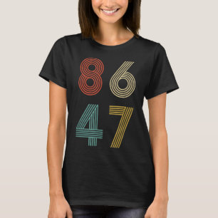 Anti Trump 8647 86 47 Impeach 47 Retro T-Shirt