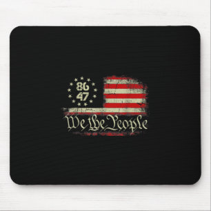 Anti Trump 8647 86 47 Us Flag We The People Impeac Mouse Pad