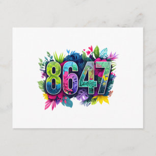 Anti Trump 8647 Floral Resist 86 47 Impeach Trump Enclosure Card