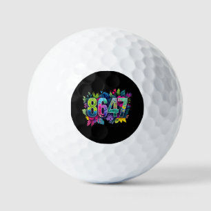 Anti Trump 8647 Floral Resist 86 47 Impeach Trump Golf Balls