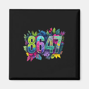 Anti Trump 8647 Floral Resist 86 47 Impeach Trump  Magnet