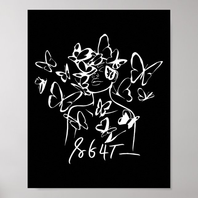 Anti Trump 8647 Floral Resist 86 47 Impeach Trump  Poster (Front)