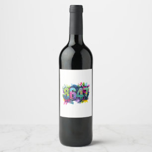 Anti Trump 8647 Floral Resist 86 47 Impeach Trump  Wine Label