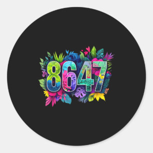 Anti trump 8647 floral resist 86 47 impeach trumpA Classic Round Sticker