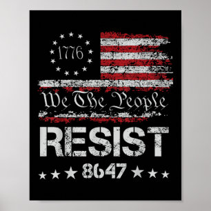 Anti Trump 8647 Resist Impeach Trump Impeach 47 86 Poster