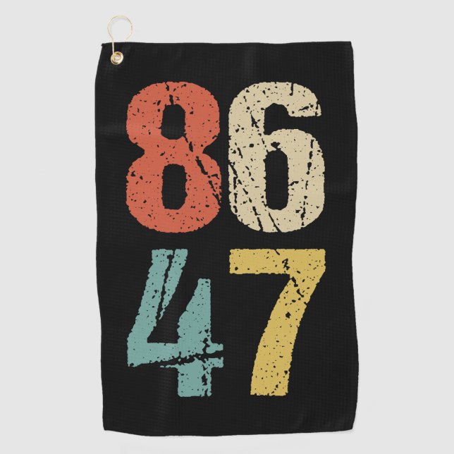Anti-Trump - 86 47 I Golf Towel (Front)