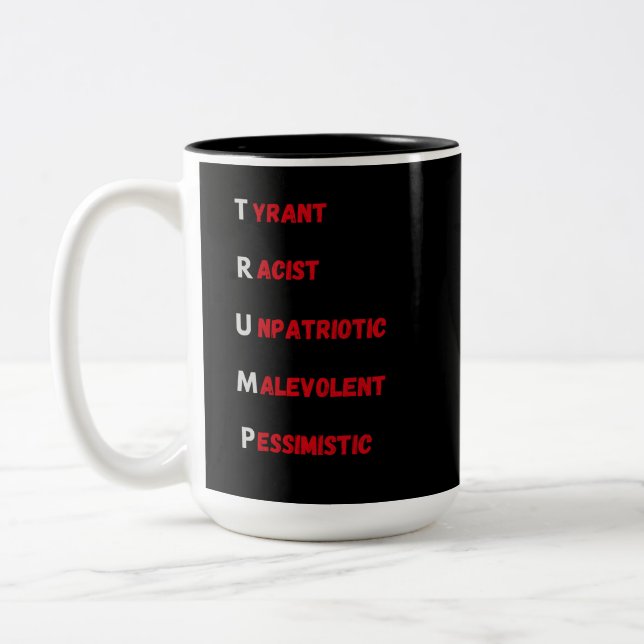 Anti Trump Acronym 2 Two-Tone Coffee Mug (Left)