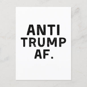 Anti Trump AF American Democracy  Holiday Postcard