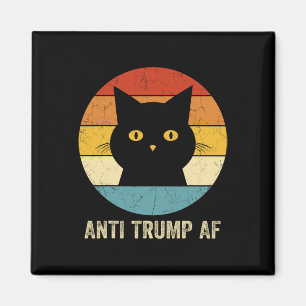 Anti Trump Af Tee Retro Funny Anti Trump Cat _1  Magnet