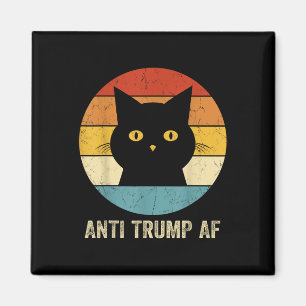Anti Trump Af Tee Retro Funny Anti Trump Cat Magnet
