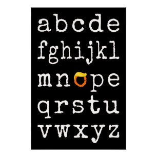 Anti-Trump Alphabet - Nope V Poster